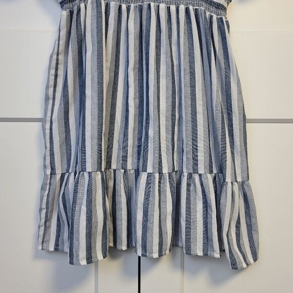 Sapphire striped blue and white dress, 3X - Picture 4 of 10
